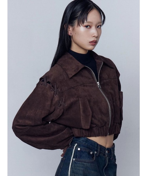 フェイクスエードブルゾン