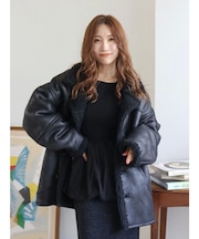 フェイクムートンルーズブルゾン