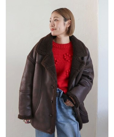 フェイクムートンルーズブルゾン