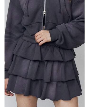 スウェットティアードミニスカート