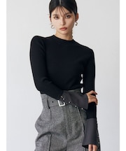 フレアスリーブアクセントニット