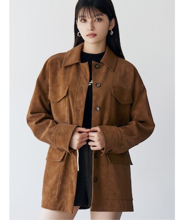 フェイクスウェードワークジャケット