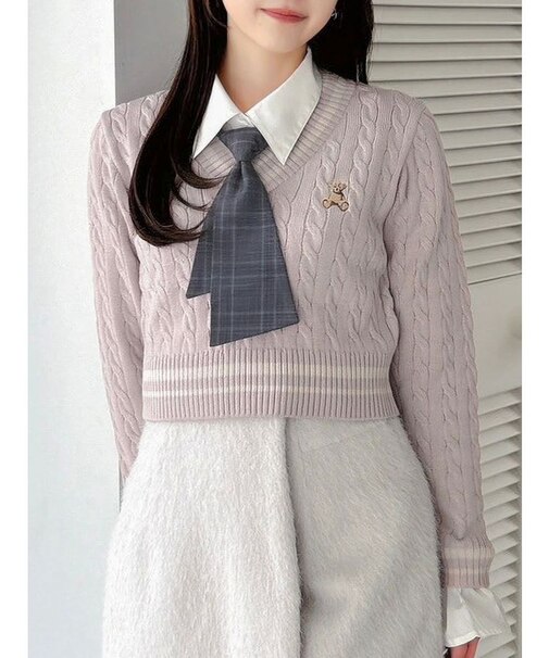 【POLO BCSコラボ/20周年記念復刻！】シャツドッキングケーブルニットトップス