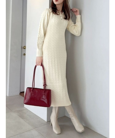 【POLO BCSコラボ/20周年記念復刻！】ケーブルポロニットワンピース