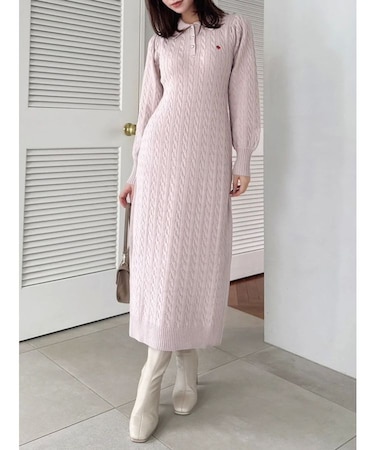 【POLO BCSコラボ/20周年記念復刻！】ケーブルポロニットワンピース