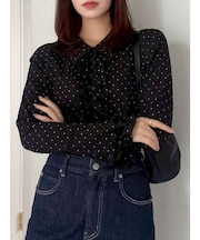 シュリンクフラワーショートシャツ