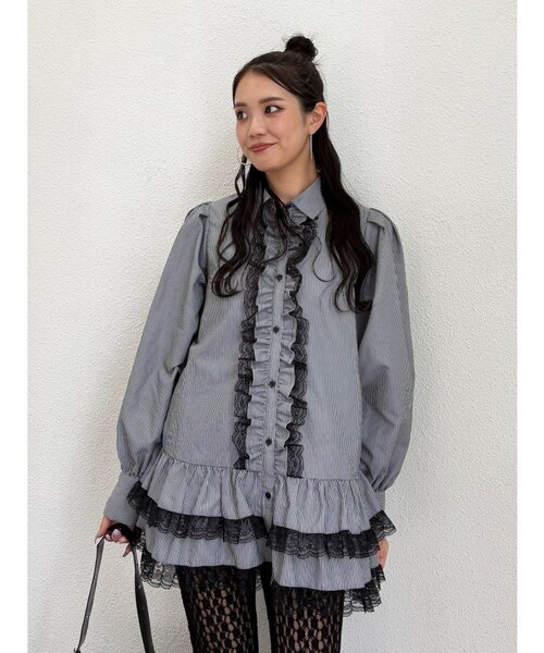 Merlette フリルチュニック 長袖 Merlette フリルチュニック 長袖