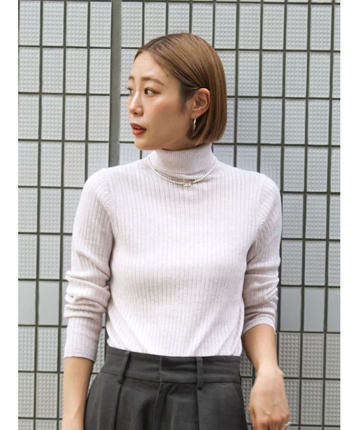 ウォッシャブルタートルニット