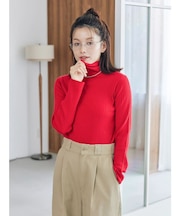 ウォッシャブルタートルニット