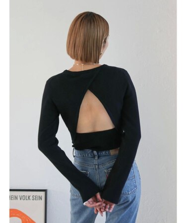 バックデザインニット