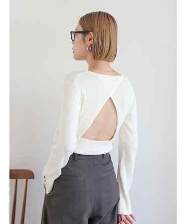 バックデザインニット