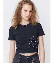 ハートカットパターンTシャツ