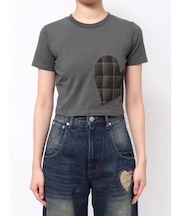 ハートカットパターンTシャツ
