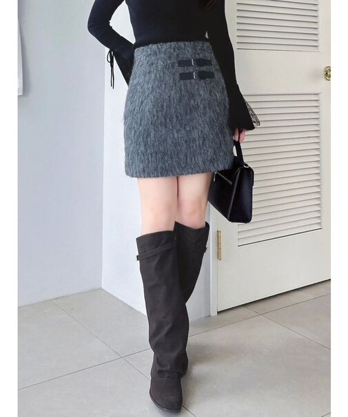 【セットアップ対応】ヘアリーミニスカート