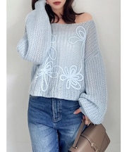 モヘアライクルーズニット