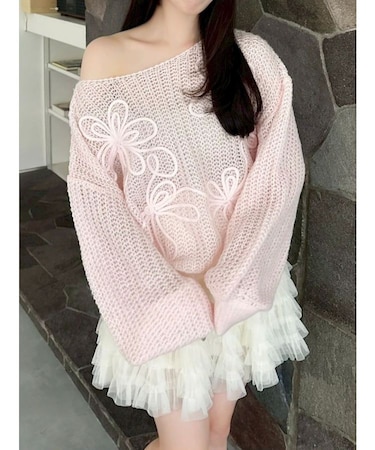 モヘアライクルーズニット