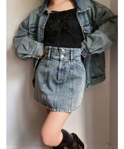 ハイウエストミニスカート【セットアップ着用可能】