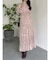 【WEB限定カラーあり】ダブルフリルフラワープリーツワンピース