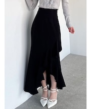 ラッフル切替マーメイドスカート