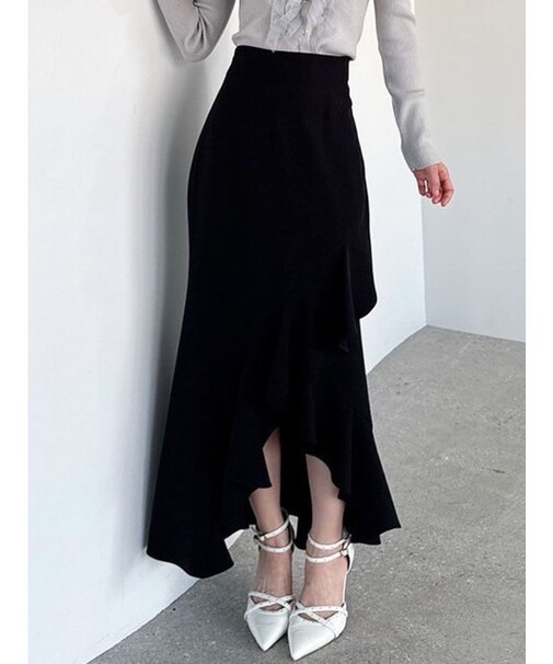 ラッフル切替マーメイドスカート