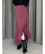 ラッフル切替マーメイドスカート