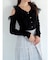 シアーフリルニットトップス