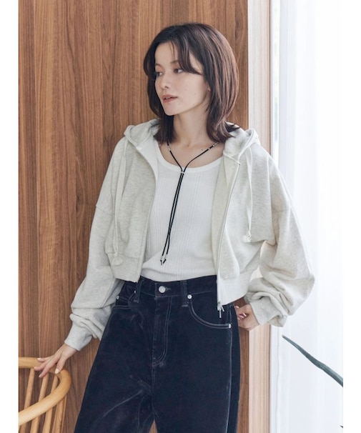 ダブルジップヴィンテージショートパーカー