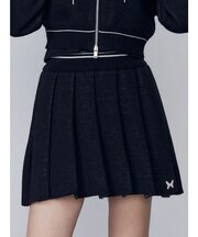 プリーツニットミニスカート