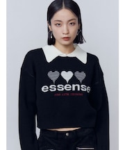 ハートロゴジャガードニット