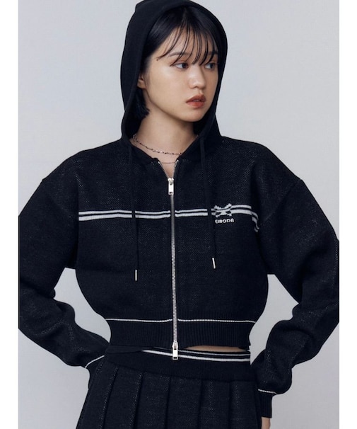 ラインニットフーディー