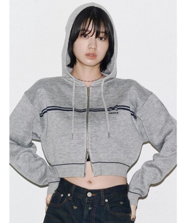 ラインニットフーディー