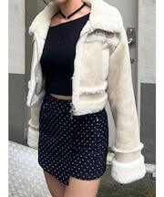 ショートフェイクムートンブルゾン