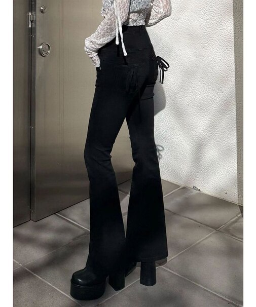 リボンポケットハイウエストパギンス