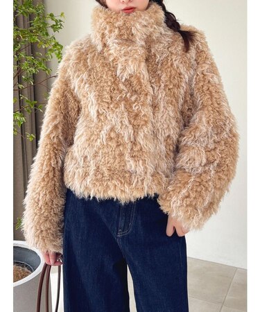 【WEB限定カラーあり】カールエコファーブルゾン