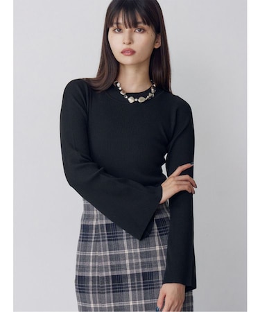 フレアスリーブニット