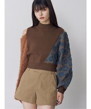 アシメフクレジャガードニット