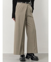 ベルトハイウエストワイドパンツ