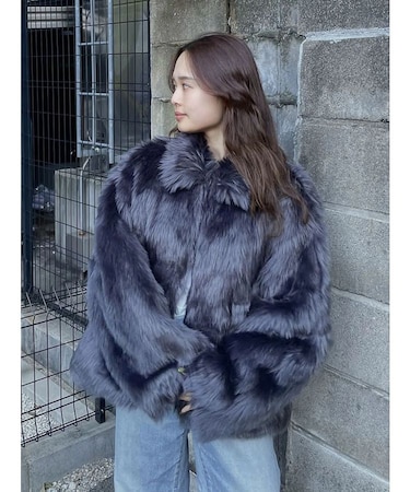 ボリュームデザインファーコート