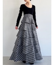 ラッフルフレアワンピース