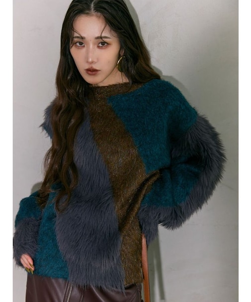 【YUKKOコラボ】MIXヤーンチュニックニット