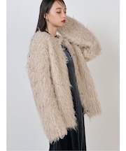 ウェーブシャギーボリュームニット