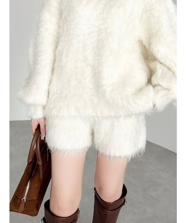 カールニットショートパンツ