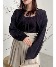 ミニシャギーニットボレロ