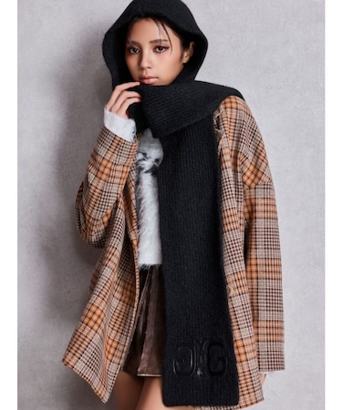 Symmetry GYDAフードニットマフラー