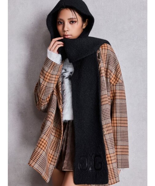 Symmetry GYDAフードニットマフラー