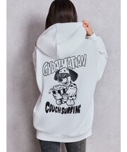 COUCH SURFING GYDALMATIANスウェットパーカー