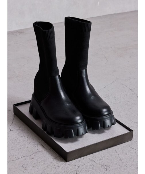 ニットドッキングショートブーツ