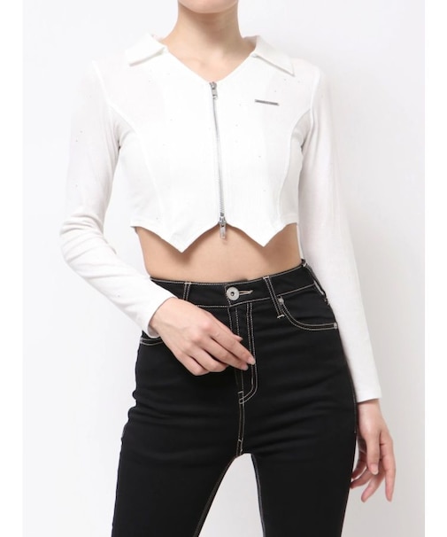 GYDA hologram ZIPトップス