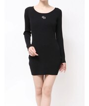 GGプレート long sleeveニットワンピース