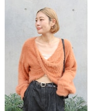 2wayデザインシャギーニット